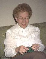 [Mom knits a long scarf!]